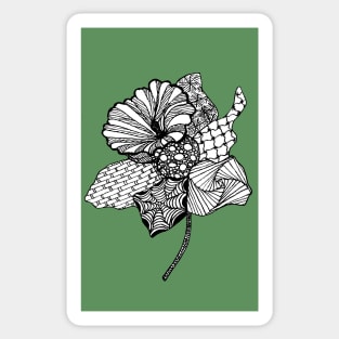 Zentangle Daffodil Sticker